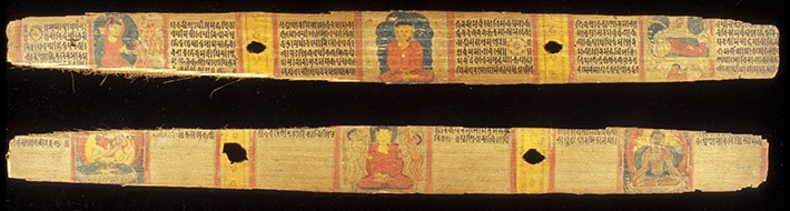 Buddhas life scenes, Tr and Avalokitevara, folios 187v-188r.