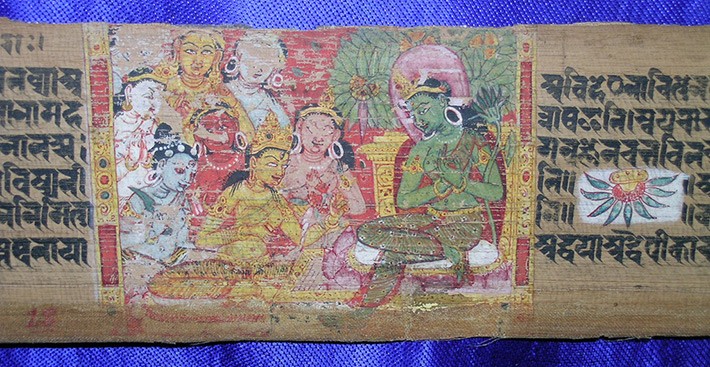 Tr in Potalaka (caption: potalake-bhagavattr), folio 113r.