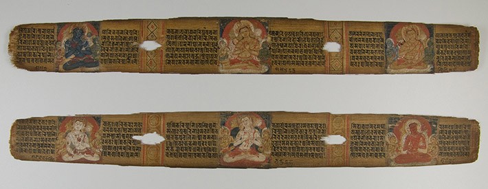 Six bodhisattvas, folios 63v-64r.
